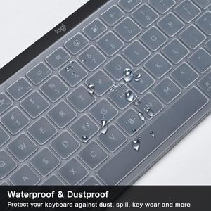Para Logitech MX Keys Mini Protector de piel de silicona transparente con función impermeable cubierta de teclado iluminada inalámbrica - Product Image 5