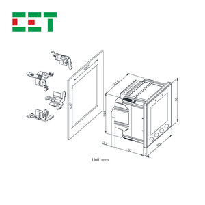 CET-interfaz Modbus PMC-53A, armónicos RS485 31, 8, registro de datos, Digital, medidor de potencia de energía - Product Image 6