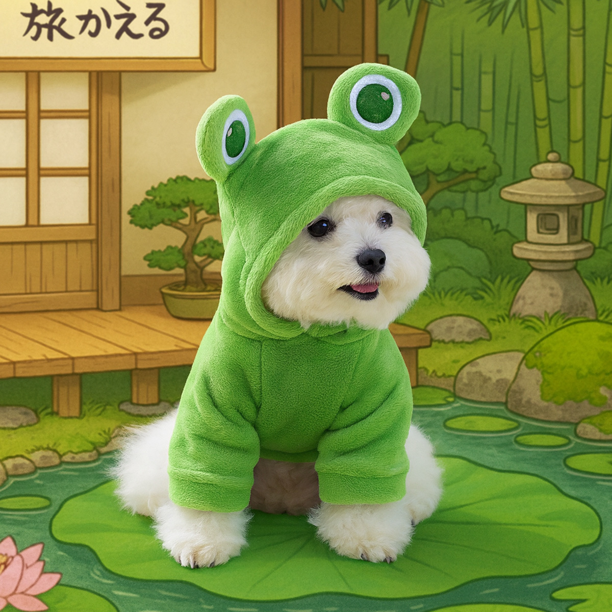Green Frog - Costume Trasformabile in Flanella "Party Animal"