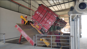 Dispositivo di vibrazione della piattaforma di scarico idraulico personalizzato 80-150T che inclina lateralmente l'attrezzatura per la movimentazione del materiale dello scarico del camion - Product Image 3