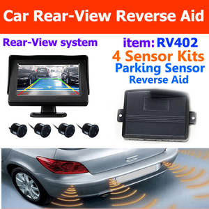 Rear-view <strong>Reversing</strong> radar RV402 Car Reverse Aid Rearview Video Parking <strong>System</strong> with 4sensor &amp; 4.3&quot; <strong>LCD</strong> Display Avto Parktronic - Product Image 2
