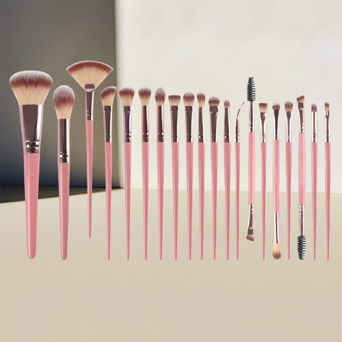 20 pink makeup brushes