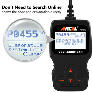 ANCEL AD310 Car Diagnostic <strong>Tools</strong> Turn off Engine Check MIL Freeze Frame Automotive Scanners OBD2 Professional Code Reader <strong>Tools</strong>