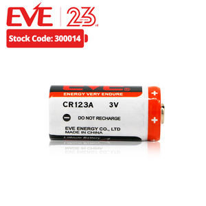 EVE CR123A Limno2电池3 V 1.5Ah不可充电高质量烟雾探测器3伏1500毫安时原电池