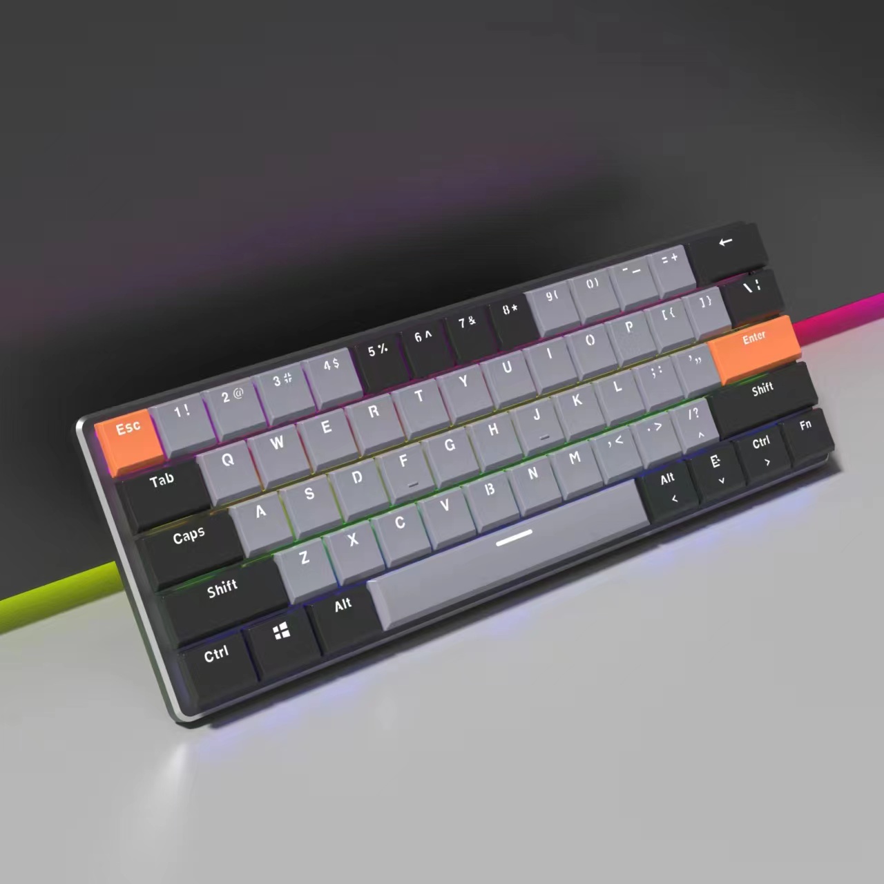 Gray Black Orange
