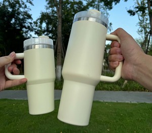 激光雕刻14盎司手柄马克杯不锈钢粉末涂层儿童玻璃杯万圣节保温瓶定制绝缘