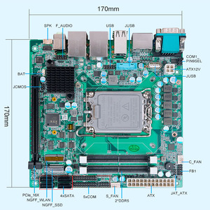 Scheda madre Mini ITX 12/13th gen B660 H670 a doppia rete 6 serie espandibile per il controllo industriale scheda madre all-in-one - Product Image 3