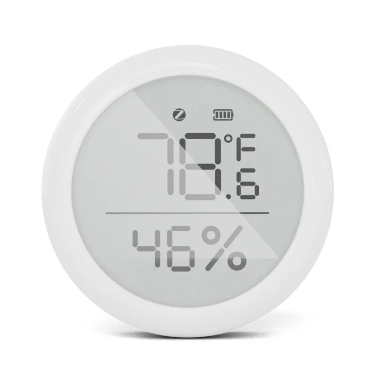สมาร์ท ZigBee อุณหภูมิและความชื้นเซ็นเซอร์ที่มีในตัวเซ็นเซอร์อุณหภูมิและจอแสดงผล LCD