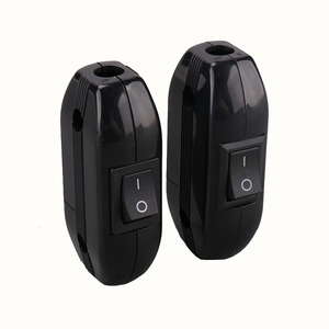 Schwarz 10A 250V EIN AUS Verkabelung Rohes Netz kabel Leitung Druckknopf Wipp schalter für LED-Lampe - Product Image 2