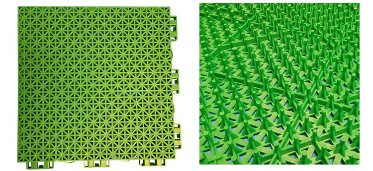 High Quality Interlocking Tiles Futsal Floor PP Plastic Suspended Modular Indoor Purple Yellow Green Hockey Basketball Red White