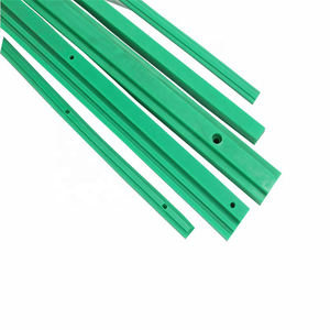 Rieles de guía de cadena lineal de transportador deslizante de plástico UHMWPE verde mecanizado CNC ZSPE