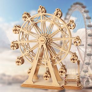 Robotime Rolifeお問い合わせミニチュアキッズおもちゃTG401DIYフェリスホイールモデルキット<span class=keywords><strong>3D</strong></span>木製パズルが9% オフ