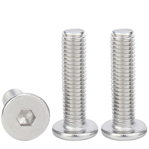 Chất lượng cao siêu mỏng phẳng đầu vít hình lục giác ổ cắm thép không gỉ M3 M4 M5 M6 M8 Metric chủ đề đồ nội thất lắp ráp bu lông - Product Image 3