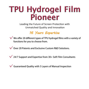 Tùy chỉnh tấm/cuộn toàn màn hình A4/<span class=keywords><strong>A3</strong></span>/300*200mm/180*120mm Kích thước TPU Hydrogel phim cho điện thoại cho máy tính bảng và máy tính xách tay bảo vệ màn hình - Product Image 1