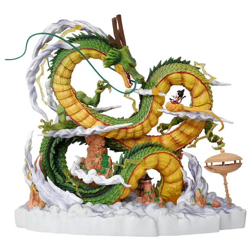 40cm tamaño grande dragón Yoyo Shenron con Son Goku dragón Gk estatua Pvc Anime figura de acción juguetes de modelos coleccionables regalos