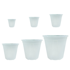 Şeffaf plastik kreş saksı oluklu drenaj ekici kök kontrol temizle orkide tencere Repotting için delikler ile - Product Image 1