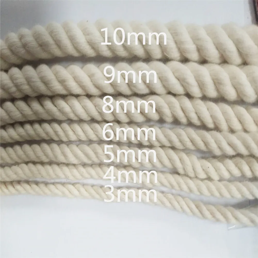 Hot bán bông macrame dây 100% màu sắc tự nhiên bện dây bông xoắn dây bông dây macrame macrame tường treo