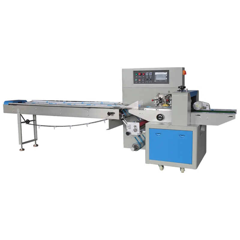 Machine d'emballage Flow Pack Machine d'emballage horizontale Machine d'emballage automatique pour biscuits Pain Wonton Wraps