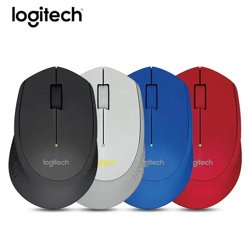 Logitech M280 Mouse optik USB 2.4Ghz asli, Mouse nirkabel dengan 1000 DPI untuk Desktop Laptop