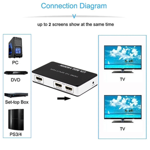2k x 4K HDMI Splitter 1 entrada 2 salidas compatible con 3D hdmi1.4 HDMI Splitter 1 en 2 salidas 4K 60Hz - Product Image 5