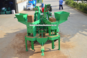 Mattoni del motore Diesel ad incastro del suolo Mobile che formano la macchina del blocco idraulico M7MI gemelli macchina del mattone della pressa di terra - Product Image 6