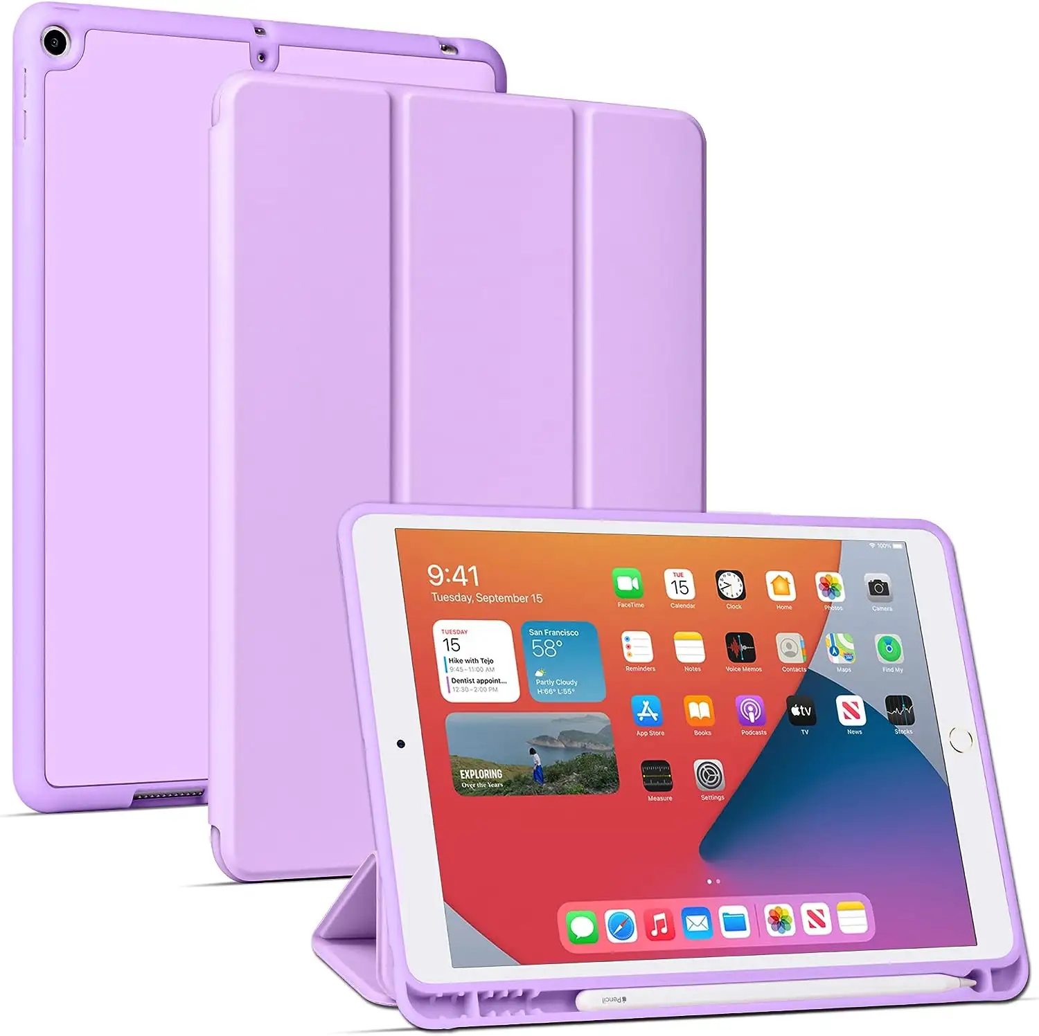 Искусственная кожа противоударный чехол Smart Cover для Apple Ipad 10,2 чехол 7-го поколения