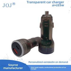 65W hızlı şarj akıllı araç şarj aleti çift USB QC2.0 Huawei için Apple ile uyumlu elektrikli tip-c portu toptan - Product Image 2