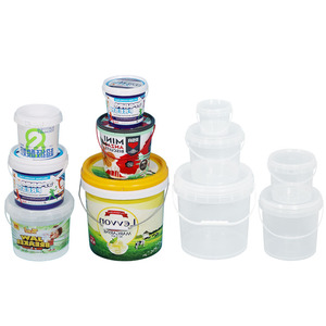 Gıda sınıfı geri dönüşümlü HDPE kovalar saplı 1L-20L plastik kovalar ambalaj 2.5L 3L 4L 5L 10L kapasiteleri kapaklı - Product Image 1