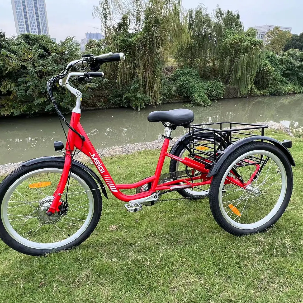 MEIGI USA LAGER Elektro-Dreiräder China Erwachsene Dreirad-Elektro-Cargo-Bike-Trike für die Fracht lieferung