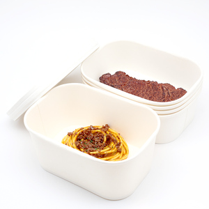 Eko dostu tek kullanımlık çorba bardağı paket Kraft çorba kapaklı kase <span class=keywords><strong>8oz</strong></span>