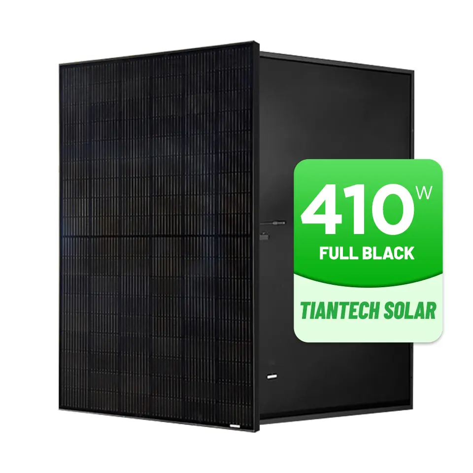गर्म बिक्री यूरोपीय संघ स्टॉक 390w 400w 410w के लिए सभी काले Monocrystalline पीवी सौर पैनल घर बिजली