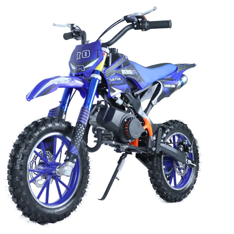 CE EPA fabrika 49cc kir bisiklet gaz 2 zamanlı mini motosiklet motocross el çekme arazi motosikleti çocuk motosikleti off road motosiklet çin