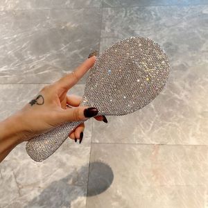 High-End yaratıcı taşınabilir anti-statik elmas hava makyaj aynası fabrika özelleştirilmiş işık lüks çift sıcak satış masaj tarak