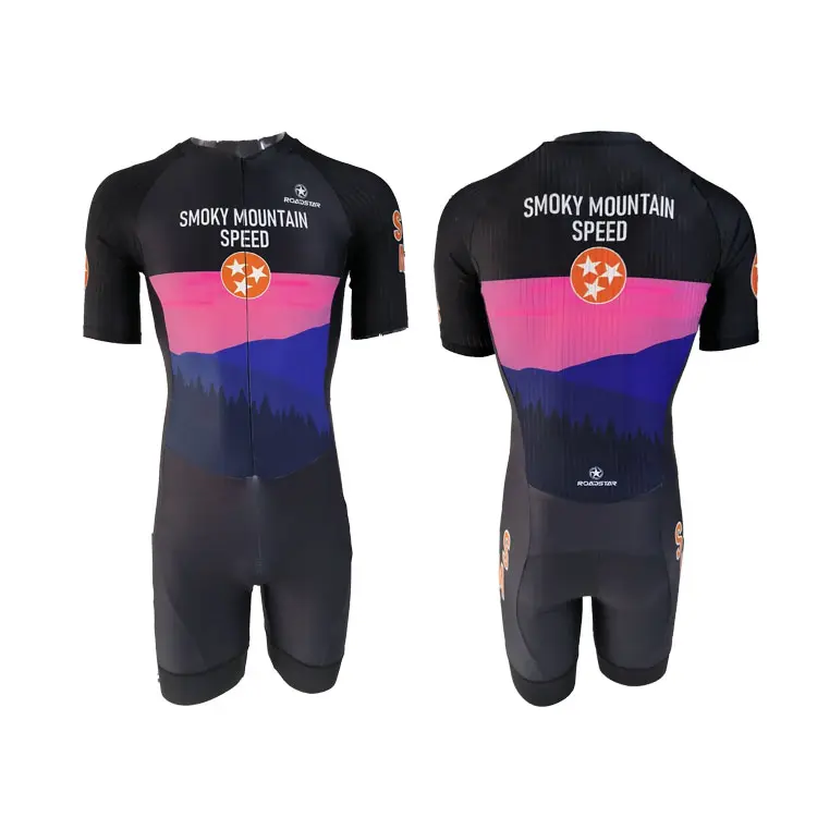 Roadstar wholesale custom club's logo sublimation one piece inline speed skating skin suit for women men