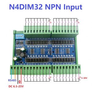 N4DIM32 Módulo controlador de entrada RS485 de riel DIN de 32 canales Controlador de entrada IO RS485 de 32 canales N4DIM32 - Product Image 2