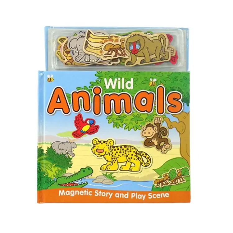 Varietà personalizzata Play scene bambini bambini libri in età prescolare inglese storia attività gioca puzzle libri magnetici per bambini