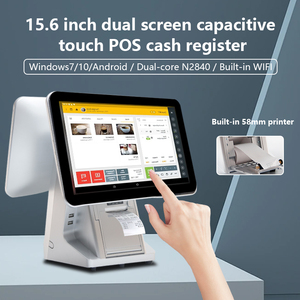 Sistema Android de pantalla táctil de doble pantalla de 15,6 pulgadas, máquina de facturación de caja registradora todo en uno, Terminal POS, Software gratuito para tienda - Product Image 3