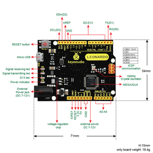 Leonardo R3 scheda Controller compatibile per arduino + Micro USB
