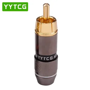YYTCG高端镀金音频连接器扬声器音频电缆连接器金属RCA插头 - Product Image 2