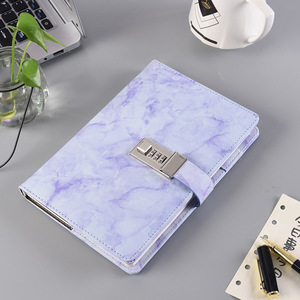 On Sale Soft Marble Cipher Book Creative Student Prize <strong>Notebook</strong> Simple and Thickened <strong>Notepad</strong> Password <strong>Lock</strong> Diary Book - Product Image 6