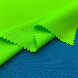 Tela de malla de red fluorescente de alta visibilidad reciclada de poliéster 100% de punto para chaleco de seguridad reflectante - Product Image 3