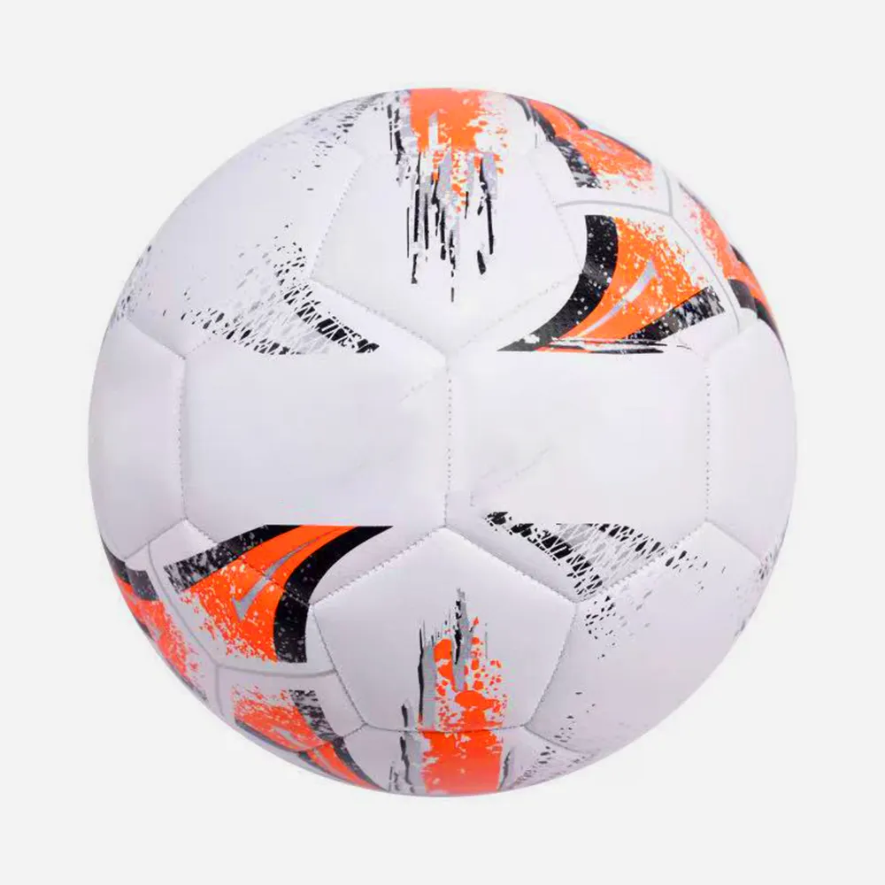 كرات كرة قدم برتقالية الحجم مواد ماكينة خياطة 5-لعبة مباراة فريق تدريب PVC futbol topu