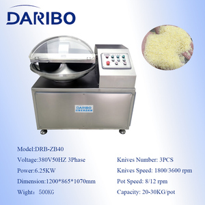 เครื่องตัดชามอุตสาหกรรมอัตโนมัติ40L 200L 125L 80L เครื่องแปรรูปเนื้อสัตว์ - Product Image 2