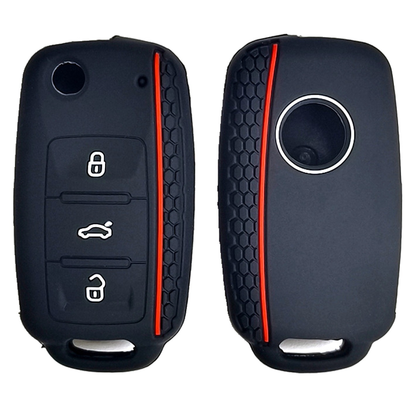 Black + red lines (white buttons)