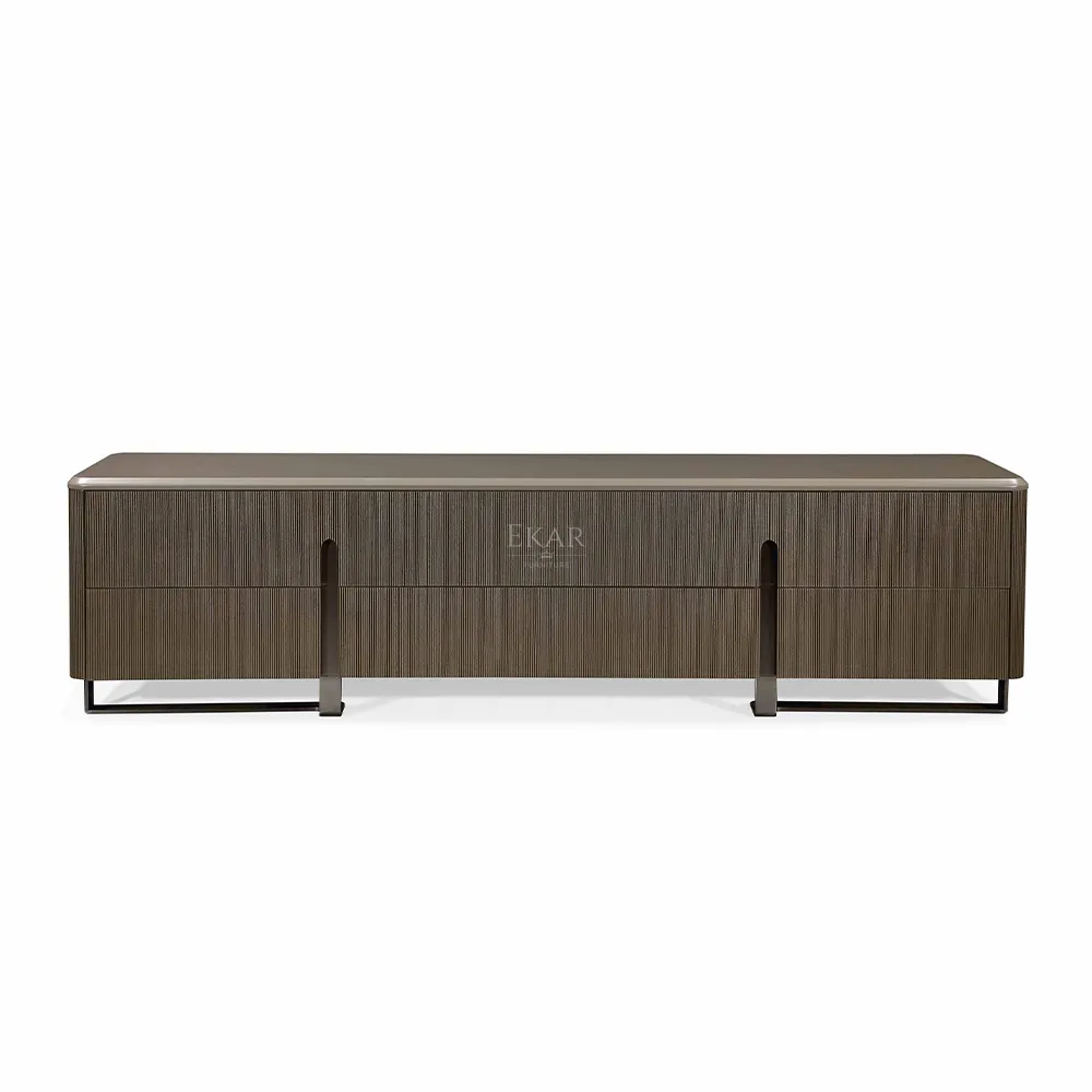 Italienische Luxus Home Floor TV-Ständer Wohnzimmer Möbel Lagerung Moderne HDF-Panel TV-Schrank Tisch
