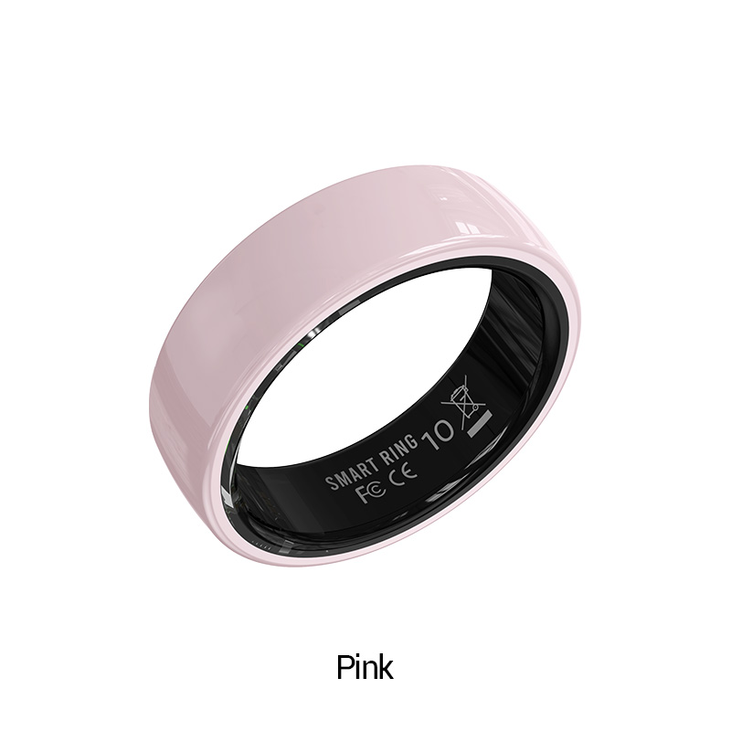 Bague intelligente en céramique rose