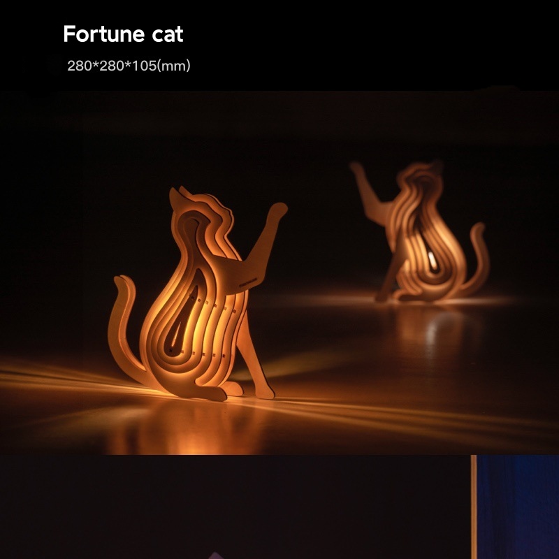 En bois - Chat porte-bonheur
