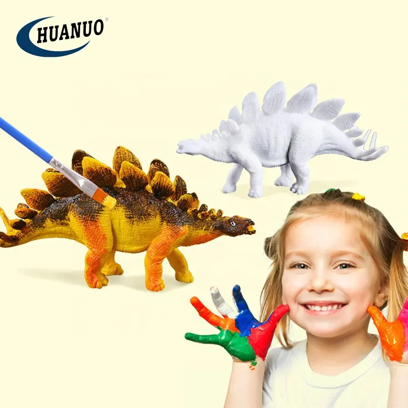 Onderwijs Hand 3D Dinosaurus Model Coloring Speelgoed Tekening Wasbare Set Kids Diy Schilderij Speelgoed