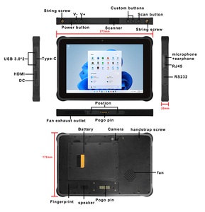 I7-1255U可选的坚固平板电脑Windows 11操作系统英特尔I5-1235U 10.1英寸8gb 32GB平板电脑坚固耐用，带C型USB3.2快速充电 - Product Image 2