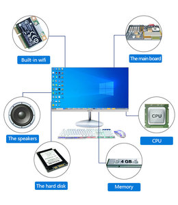 <strong>Computer</strong> All in One PC Hardware Software 24 Inch Latest Cheap ultra Thin Desktop for School House and Office - Product Image 5